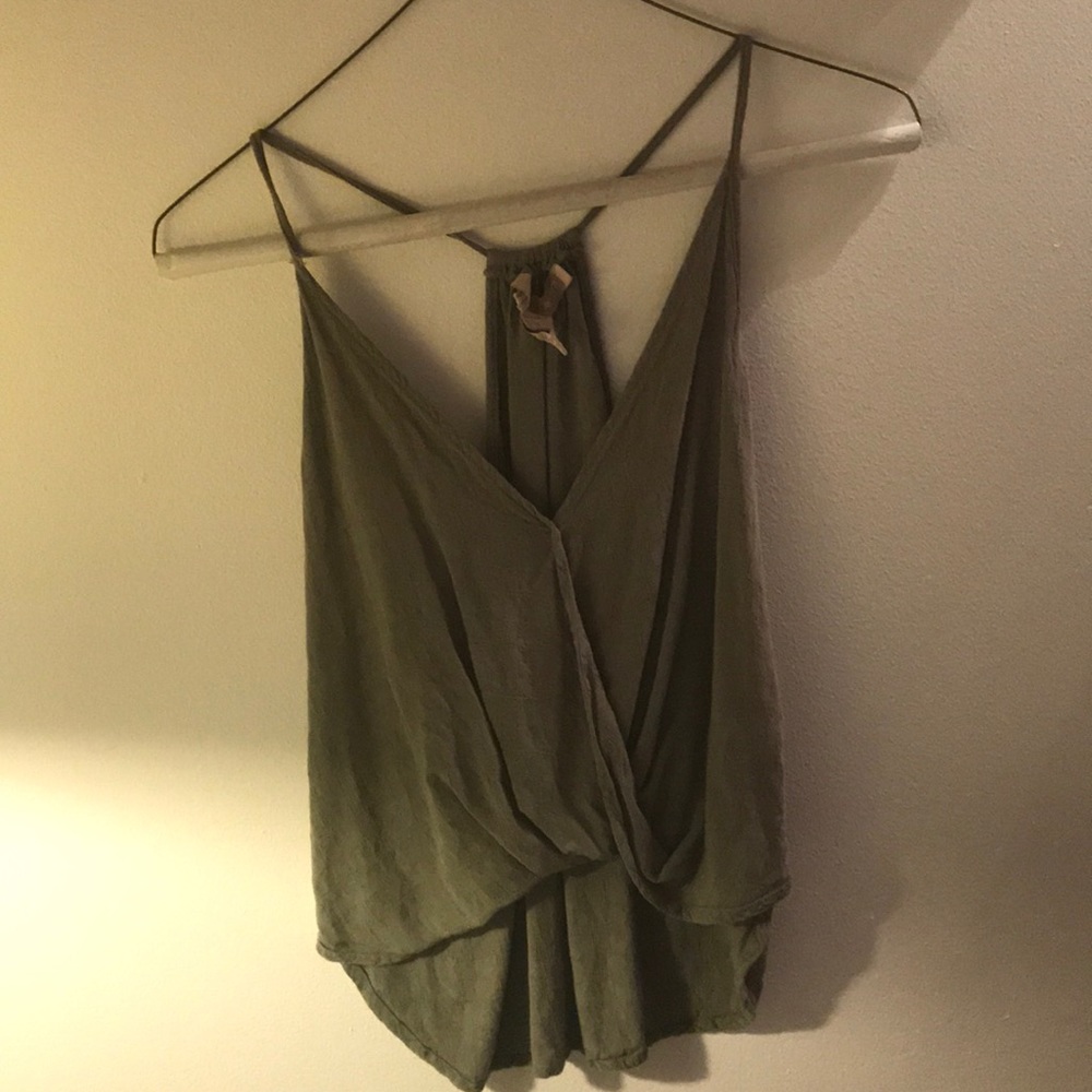 army green blouse